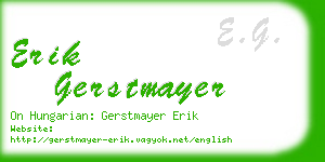 erik gerstmayer business card